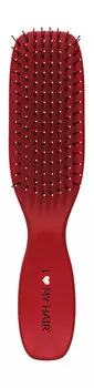 Щетка-расческа для волос с матовым покрытием I Love My Hair Spider Soft 1503 S Красная