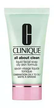 Сильнодействующее жидкое гель-мыло для жирной кожи лица Clinique All About Clean Liquid Facial Soap - Oily Skin Formula Travel Size