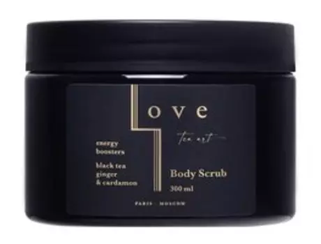 Скраб для тела с ароматом черного чая, имбиря и кардамона Love Tea Art Body Scrub Black Tea and Ginger Cardamon