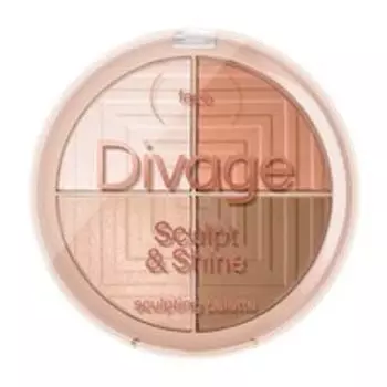 Скульптурирующая палетка для лица Divage Sculpt and Shine Palette