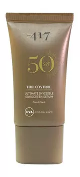 Солнцезащитная сыворотка для лица и шеи с пептидами и гиалуроновой кислотой Minus 417 Time Control Ultimate Invisible Sunscreen Serum SPF 50
