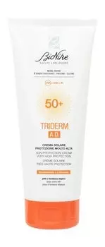 Солнцезащитный крем для атопичной кожи лица и тела с высокой степенью защиты BioNike Triderm A.D. Sun Protection Cream SPF 50+
