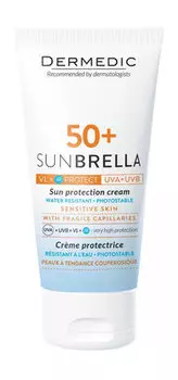 Солнцезащитный крем для чувствительной кожи Dermedic Sunbrella Sun Protection Cream Sensitive Skin SPF 50+