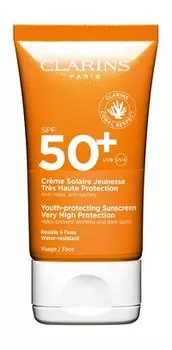 Солнцезащитный крем для лица против морщин Clarins Youth-protecting Sunscreen Very High Protection SPF 50+
