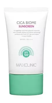Солнцезащитный крем с центеллой Maxclinic Cica Biome Sunscreen SPF 50+ PA++++