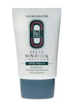 Солнцезащитный крем с коллагеном YU-R Clear Sun Block Collagen SPF50+ PA++++