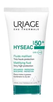 Солнцезащитный матирующий флюид для комбинированной кожи лица Uriage Hyseac Matifying Fluid SPF 50+