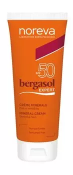 Солнцезащитный минеральный крем для лица и тела с витамином Е Noreva Bergasol Expert Mineral Сream SPF 50