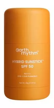 Солнцезащитный стик для лица с химическими и физическими фильтрами Earth Rhythm Hybrid Sunstick SPF 50 PA+++