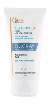Солнезащитный флюид против несовершенств для жирной, склонной к акне кожи Ducray Keracnyl UV Anti-Blemish Fluid SPF 50+