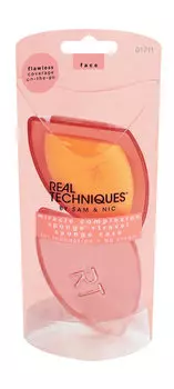 Спонж для макияжа с кейсом Real Techniques Miracle Complexion Sponge + Travel Sponge Case