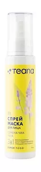 Спрей-маска для лица 3-в-1 Teana Super Food Спрей-маска Семена чиа и чага