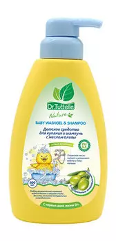 Средство для купания и шампунь с маслом оливы Dr.Tuttelle Baby Washgel & Shampoo Olive