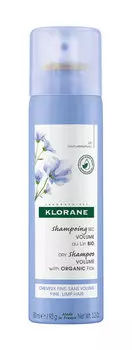 Сухой шампунь для объема волос с экстрактом льняного волокна Klorane Volume Dry Shampoo with Organic Flax