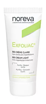 Светлый ВВ крем для лица Noreva Exfoliac BB Cream Light