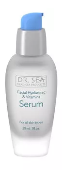 Сыворотка для лица с гиалуроновой кислотой и витаминами Dr.Sea Facial Hyaluronic and Vitamins Serum