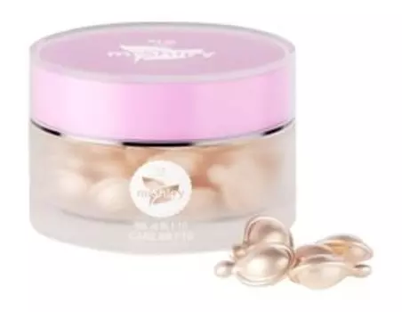 Сыворотка для ровного тона с жемчужной пудрой и пчелиным воском в капсулах miShipy Care BB F10 SPF 25