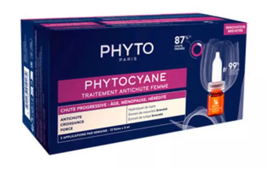 Сыворотка против прогрессирующего выпадения волос Phyto Phytocyane Progressive Anti-Hair Loss Treatment for Women