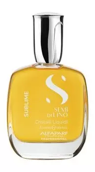 Термозащитное масло против секущихся волос, придающее блеск Alfaparf Milano Semi Di Lino Sublime Cristalli Liquidi
