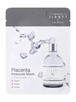 Тканевая ампульная маска с фитоплацентой Premium Jigott&La Miso Placenta Ampoule Mask
