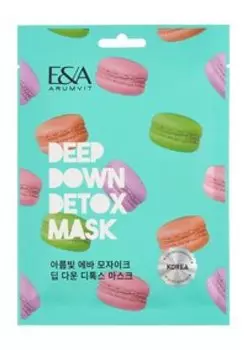Тканевая детокс-маска для глубокого увлажнения кожи лица Eva Mosaic Arumvit E&A Deep Down Detox Mask