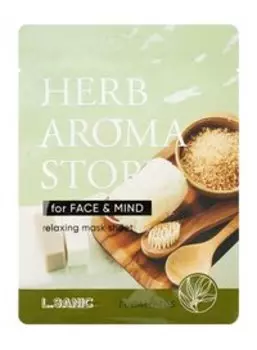 Тканевая маска для лица с экстрактом эвкалипта L.Sanic Herb Aroma Story Relaxing Mask Sheet Eucalyptus