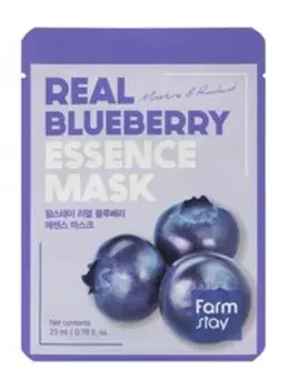 Тканевая маска для лица с экстрактом черники FarmStay Real Blueberry Essence Mask