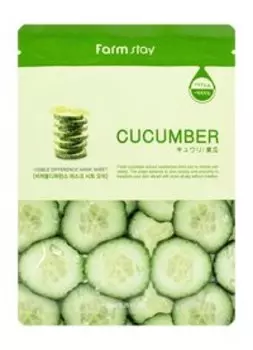Тканевая маска для лица с экстрактом огурца FarmStay Visible Difference Mask Sheet Cucumber