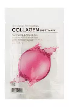 Тканевая маска для лица с гидролизованным коллагеном Tenzero Solution Moisturizing Collagen Sheet Mask
