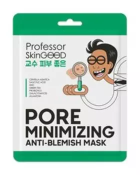 Тканевая маска для проблемной кожи лица на основе оксида цинка и экстракта центеллы азиатской Professor SkinGood Pore Minimizing Anti-Blemish Mask