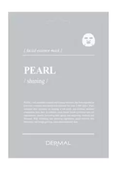 Тканевая маска для сияния кожи с экстрактом жемчуга Dermal Encyclopedia Pearl Facial Essence Mask