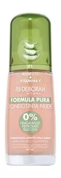 Тональная основа для лица Deborah Milano Formula Pura Nude Skin Effect Foundation SPF 20