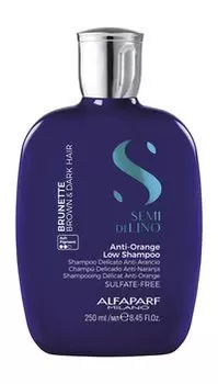 Тонирующий анти-оранжевый шампунь для волос Alfaparf Milano Semi di Lino Brunette Low Shampoo