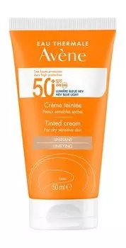Тонирующий солнцезащитный крем для чувствительной и сухой кожи лица и шеи Avene Fluide Teint SPF 50+