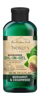 Тонизирующий гель для душа с ароматом бергамота и кедра Nord's Secret Bath & Shower Oil-In-Gel Bergamote & Cedarwood