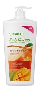 Тонизирующий крем-гель для душа с ароматом манго Synergetic Body Therapy Тонизирующий крем-гель для душа Манговый мусс