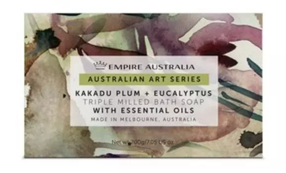Твердое мыло для тела с маслами сливы какаду и эвкалипта Empire Australia Australian Art Series Kakadu Plum + Eucalyptus Trippled Milled Bath Soap
