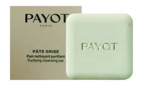 Твердое мыло-плитка с экстрактом таволги для кожи лица и тела, склонной к акне Payot Pate Grise Pain Nettoyant Purifiant