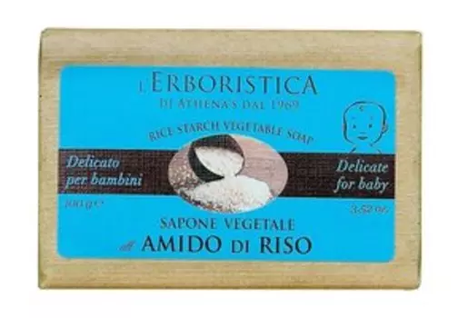 Твердое растительное мыло с протеинами риса L'Erboristica Rice Starch Vegetable Soap
