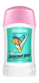 Твердый антиперспирант с витамином Е и цитрусовым ароматом Rexona Защита на весь день Цитрусовый фреш Стик