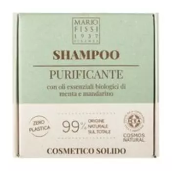 Твердый шампунь для жирных волос с маслами мяты и мандарина Mario Fissi 1937 Purificante Solid Shampoo