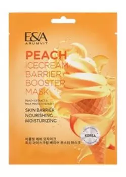 Укрепляющая тканевая маска для кожи лица с ароматом персикового мороженого Eva Mosaic Arumvit E&A Peach Ice Cream Barrier Booster Mask
