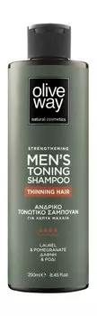 Укрепляющий шампунь с экстрактами лавра и граната Oliveway Strengthening Men's Toning Shampoo