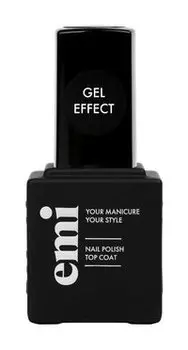 Ультрастойкое закрепляющее покрытие для ногтей Emi Ultra Strong Top Coat Gel Effect