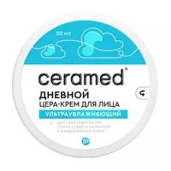 Ультраувлажняющий дневной цера-крем для сухой и чувствительной кожи лица Ceramed Ультраувлажняющий дневной цера-крем для лица
