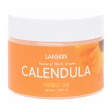 Успокаивающий крем для лица с экстрактом календулы Lanskin Calendula Natural Herb Cream