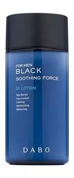 Успокаивающий лосьон для лица с гиалуроновой кислотой и ниацинамидом Dabo for Men Black Soothing Force 5X Lotion