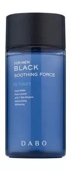 Успокаивающий тонер для лица с гиалуроновой кислотой и центеллой азиатской Dabo for Men Black Soothing Force 5X Toner