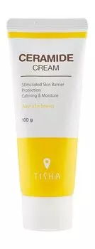 Успокаивающий увлажняющий крем для проблемной и чувствительной кожи с керамидами Tisha Сeramide Сream