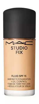 Устойчивая тональная основа с матовым финишем в мини-формате MAC Studio Fix Fluid 24HR Matte Foundation + Oil Control SPF 15 Mini